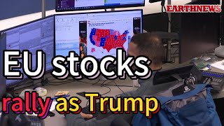 European shares rally as Trump claims victory but still risk [upl. by Blockus]