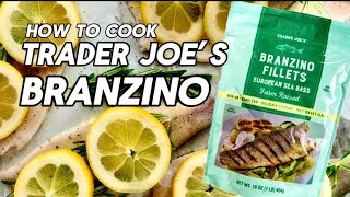 Easiest Tastiest Baked Branzino l How to cook Trader Joe’s Branzino [upl. by Darum]