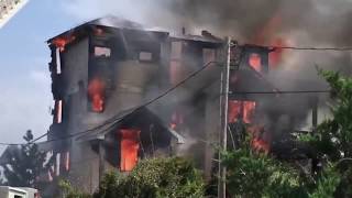 Multialarm beach house fire on Hatteras Island [upl. by Grearson]