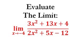 Evaluating Limits by Factoring Calculus  Worked Example 4 [upl. by Parris]