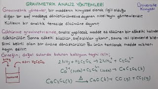 ANALİTİK KİMYAGravimetrik Analiz YöntemleriGravimetrik Verilerden Sonuçların Hesaplanması 1 [upl. by Hedwiga]