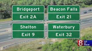 Road signs change on Route 8 in CT [upl. by Ylloh335]