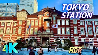 4K HDR Kyobashi to Tokyo Station via Yurakucho 🌇👑 Tokyo Walk [upl. by Nauwaj]