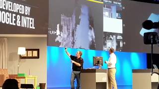 Intel RealSense a project Tango demo IDF 2015 [upl. by Anitserp]