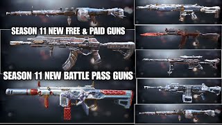 NEW SEASON 11 BATTLE PASS WEAPONS  SEASON 11 ALL FREE amp PAID NEW EPIC WEPAONS CODM 2024 LEAKS [upl. by Alicul302]