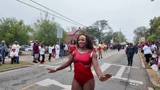 Tuskegee University Marching Crimson Piper Band Homecoming Parade 2024 [upl. by Aldis]