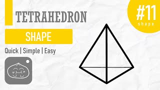 How to draw a triangular pyramid  Tetrahedron [upl. by Tat]