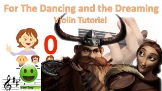 Stoick and Valka Song  For the Dancing and the Dreaming sheet music and easy violin tutorial [upl. by Bessy]