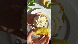 These lemon sandwich cookies are made with a delicious lemon whipped cream 🍋 Recipe in description [upl. by Coad400]