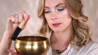 ASMR Energy Healing for Stress amp Anxiety 🩵 Plucking Negative Energy Singing Bowl Meditation [upl. by Ellenaej]