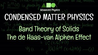 Condensed Matter Physics  Band Theory of Solids  The de Haasvan Alphen Effect [upl. by Einnaf528]