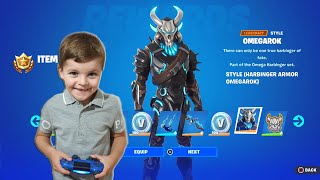 My 10 Year Old Kid Reaction To Me Giving Him NEW Season 5 Battle Pass Unlocking NEW Skin OMEGAROK [upl. by Lered]