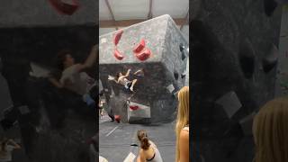 Parkour Athlete vs Lache Boulder at Climbing Competition rockclimbing bouldering dyno [upl. by Imotas404]