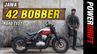 The Jawa 42 Bobber Looks Stunning But…  Road Test  PowerDrift [upl. by Nala]