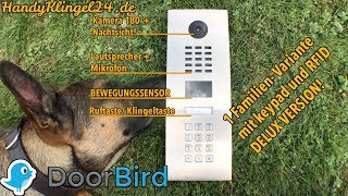 kurz Review der DoorBird D2101KV 1 Familien mit RFID und keypad  no Comment [upl. by Gaultiero]