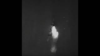 Japanese Yokosuka P1Y Ginga set alight off Okinawa by fighters from USS Yorktown in March 1945 [upl. by Oivalf]