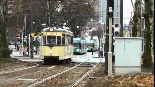 VGF Linie 17 Eröffnungsfahrten mit Historischen Fahrzeugen  Straßenbahn Frankfurt 04 [upl. by Ainez]