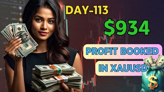 Day113  934 Profit booked in xauusd [upl. by Leksehc]