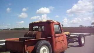 Willys Deutz Rat Rod Driving Around [upl. by Lede]