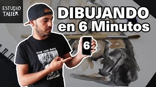 Dibujando en 6 MINUTOS con ACUARELA  Challenge [upl. by Neitsabes244]