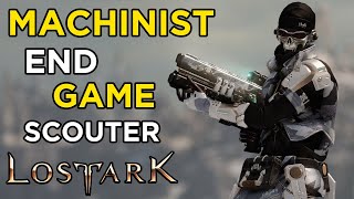 Lost Ark Machinist Endgame Gameplay Demo  Scouter Legacy of Evolution Transformation  Gunner [upl. by Acinnad]