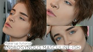 ANDROGYNOUS MASCULINEISH MAKEUP TUTORIAL [upl. by Vanthe]