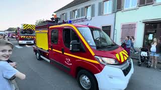 DÉFILÉ DU 13 juillet 2024 des POMPIERS DE NEUFBRISACH SDIS 68 [upl. by Marcia761]