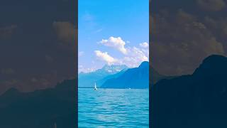 Lake Lèman Vevey of Canton Vaud Switzerland 🇨🇭 shortsfeed travel switzerland [upl. by Dinah183]