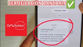 como DESCARGAR CERTIFICADO BANCARIO DE DAVIPLATA 2024 [upl. by Eednil165]