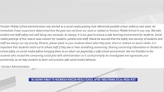 No known threat to Moorhead Horizon Middle School after threatening social media post [upl. by Otsuj181]