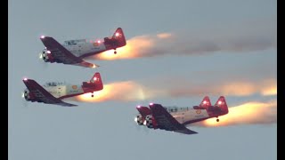 2023 EAA Airventure AeroShell Aerobatic Team Night Show [upl. by Anig]