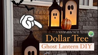 🤯Viral Dollar Tree ✨GHOST LANTERN 👻DIY diy dollartree craft fall halloween december [upl. by Oirtemed850]