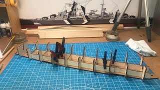 OcCre  1200 Prinz Eugen wooden model Ship  Keel Bulkheads [upl. by Drusus610]