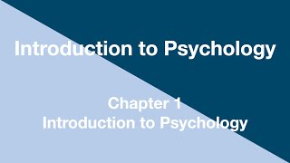 Introduction to Psychology  Chapter 1  Introduction to Psychology [upl. by Caressa]