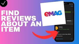 Where to find reviews about an item in the Emag app [upl. by Nylatsirhc]