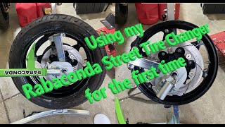 Using my Rabaconda Street Tire Changer for the first time [upl. by Ehtylb]