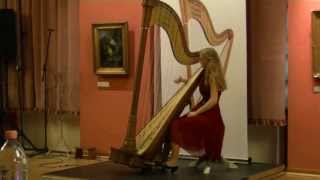 Toshio Hosokawa  Two Japanese Folk Songs  Harp  Agne Keblyte [upl. by Hplodnar]