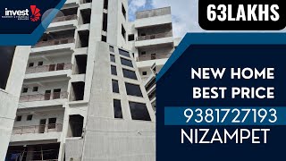 63 LAKHS BRAND NEW 2amp3 BHK FLATS FOR SALE IN GATED COMMUNITY IN HYDERABAD [upl. by Nickolaus]