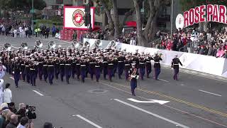 USMC West Coast Composite Band  The Marines Hymn  2024 Pasadena Rose Parade [upl. by Terrill]