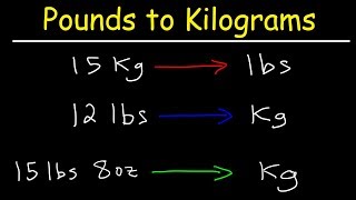 How To Convert From Pounds To Kilograms and Kilograms to Pounds [upl. by Ojadnama554]