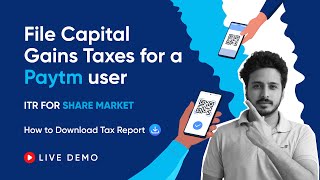 File Capital Gains Taxes for an Paytm Money user on ClearTaxITR for Stock TradingAY 202425 [upl. by Angy354]