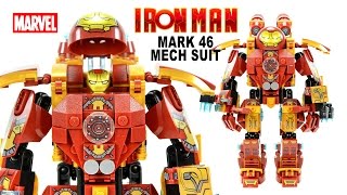 Awesome Iron Man Mark 46 Mechanical Suit LEGO KnockOff Building Set Iron Man Armors [upl. by Nyleda]