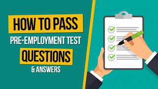 How to Pass PreEmployment Assessment Test Questions and Answers [upl. by Enyawal709]