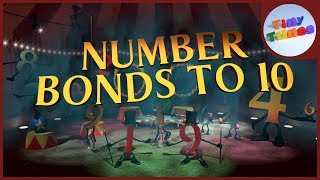 Number Bonds To 10  Pairs of Numbers That Make Ten  Tiny Tunes [upl. by Manda]