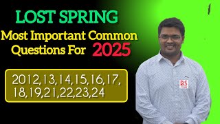 Lost Spring Most Important Common Questions For Exam 2025 LostSpringClass12AhsecCommonQuestions2025 [upl. by Darelle]