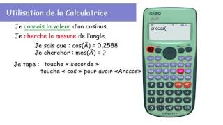 Utiliser la calculatrice arccosinus [upl. by Scrogan]