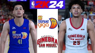 PBA FINALS Game 3  TNT Tropang Giga vs Brgy Ginebra San MIguel  NBA 2K24 [upl. by Ima631]