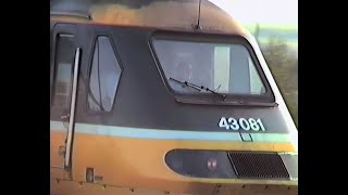 British Rail 1989  trains and track relaying at Grantham in January [upl. by Annahavas]