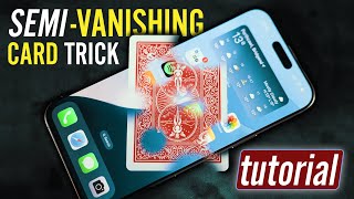 SemiVanishing Card Trick  FREE Tutorial [upl. by Nnylatsyrc]