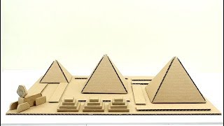 como hacer con carton las piramides de egipto egyptian pyramids with cardboard [upl. by Tolmann]